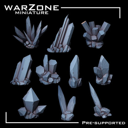 Crystal / Crystals Basing Bits, Grimdark Conversion Parts and Basing Materials Sculpted by WarZone Miniature