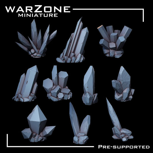 Crystal / Crystals Basing Bits, Grimdark Conversion Parts and Basing Materials Sculpted by WarZone Miniature