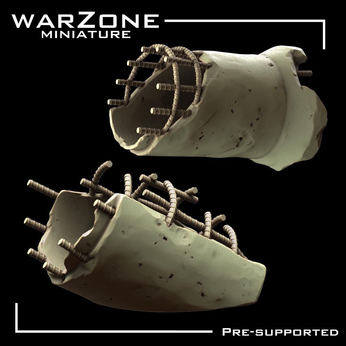 City / City Urban Basing Bits, Grimdark Conversion Parts and Basing Materials Sculpted by WarZone Miniature