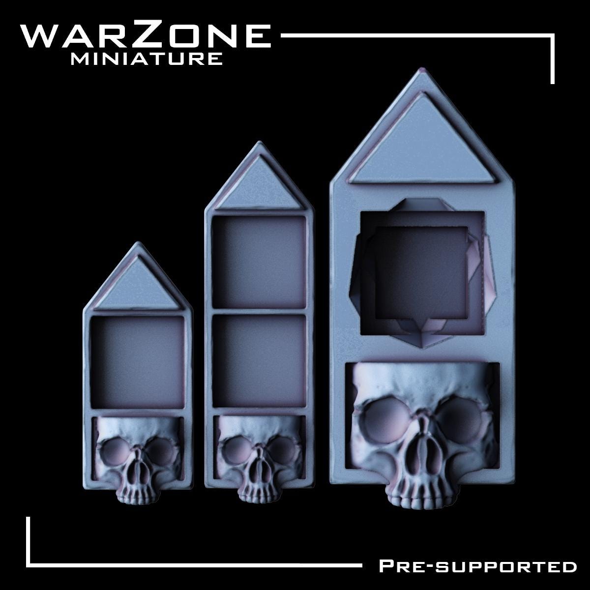 Wounds Marker for Wargaming / 12MM / 16MM / D20, Grimdark Conversion Parts and Basing Materials Sculpted by WarZone Miniature