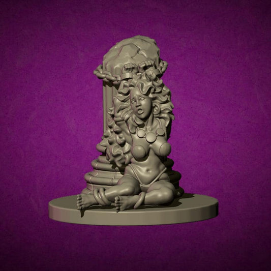 Chained Female Objective, Fantasy Skirmish Miniatures by MoM Miniatures, perfect for Fantasy Wargames and RPGs