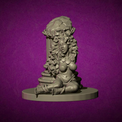 Chained Female Objective, Fantasy Skirmish Miniatures by MoM Miniatures, perfect for Fantasy Wargames and RPGs