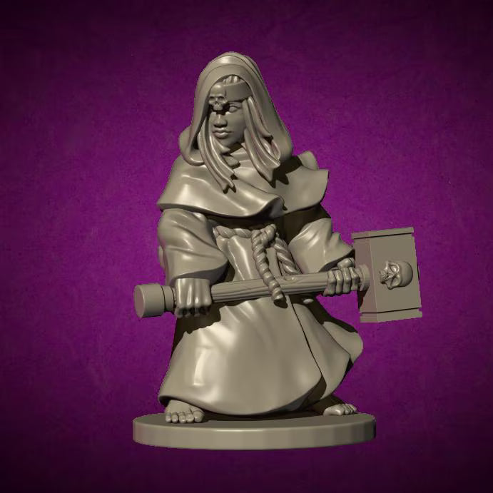 Warrior Sister, Fantasy Skirmish Miniatures by MoM Miniatures, perfect for Fantasy Wargames and RPGs