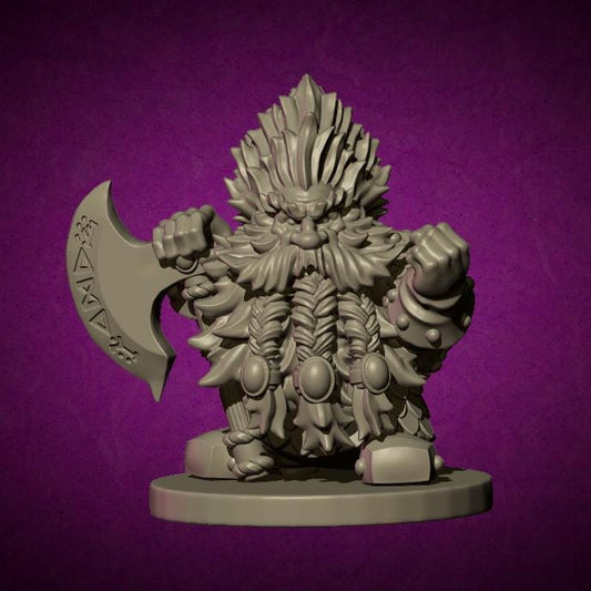 Grumpy Dwarf, Fantasy Skirmish Miniatures by MoM Miniatures, perfect for Fantasy Wargames and RPGs