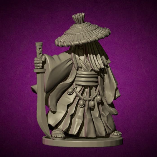 Ronin Elf, Fantasy Skirmish Miniatures by MoM Miniatures, perfect for Fantasy Wargames and RPGs