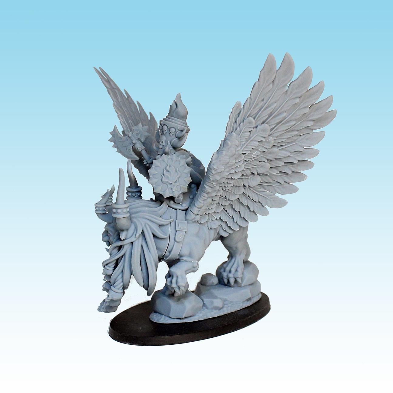 Lammasu Dark Dwarf, Fantasy Skirmish Miniatures by MoM Miniatures, perfect for Fantasy Wargames and RPGs