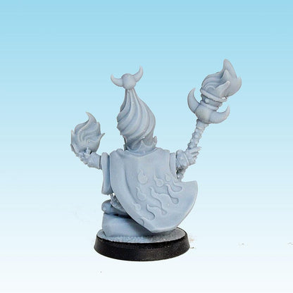 Dark Dwarf Wizard, Fantasy Skirmish Miniatures by MoM Miniatures, perfect for Fantasy Wargames and RPGs