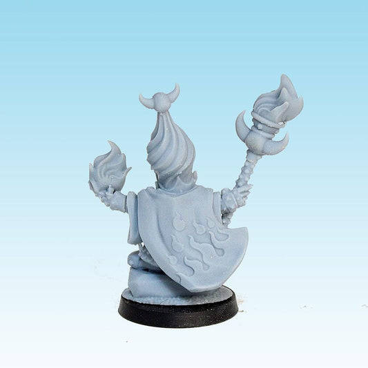 Dark Dwarf Wizard, Fantasy Skirmish Miniatures by MoM Miniatures, perfect for Fantasy Wargames and RPGs