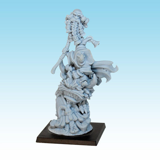 Goblin Shaman on Nunu, Fantasy Skirmish Miniatures by MoM Miniatures, perfect for Fantasy Wargames and RPGs