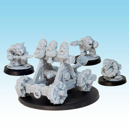 Goblin Catapult, Fantasy Skirmish Miniatures by MoM Miniatures, perfect for Fantasy Wargames and RPGs