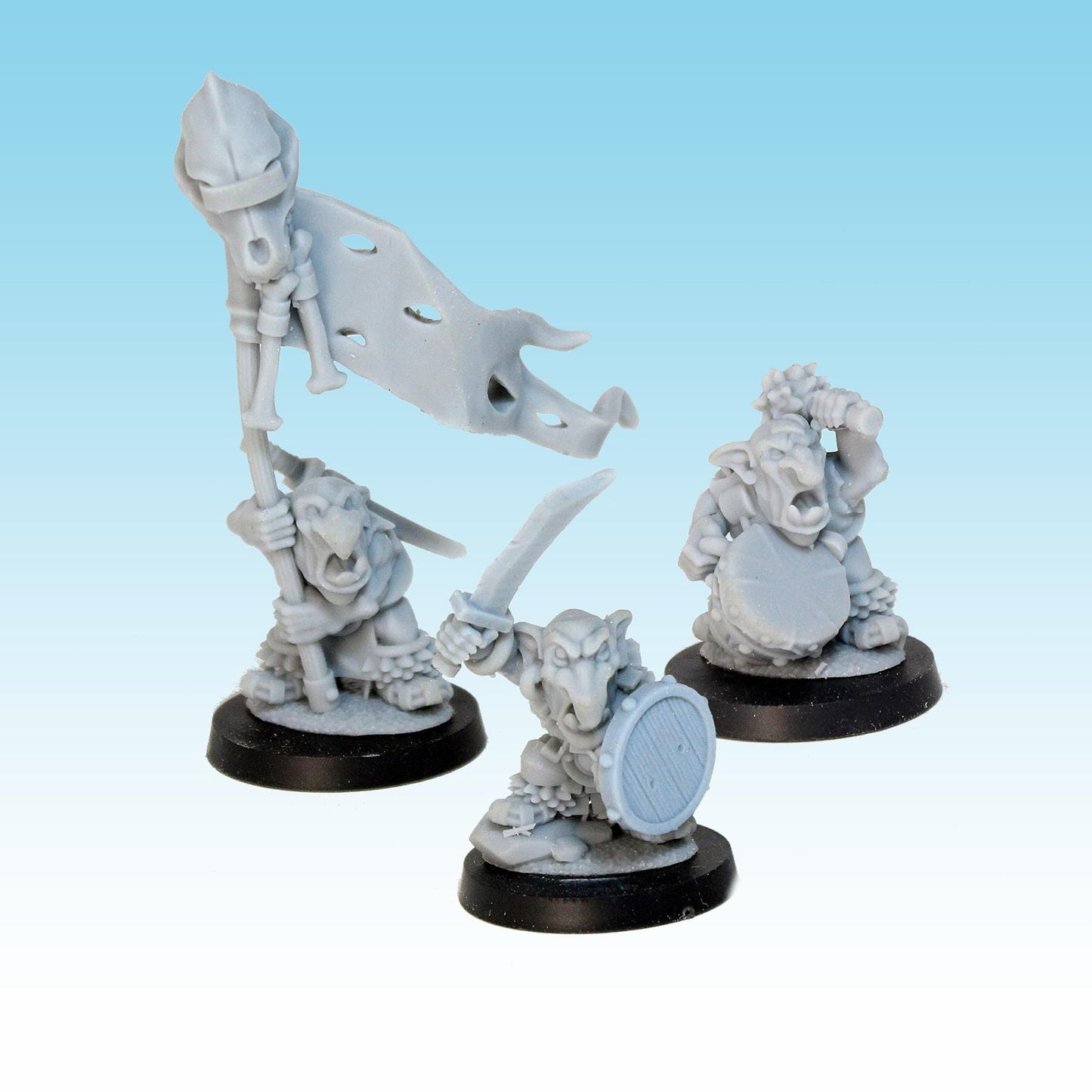 Goblin Warriors, Fantasy Skirmish Miniatures by MoM Miniatures, perfect for Fantasy Wargames and RPGs