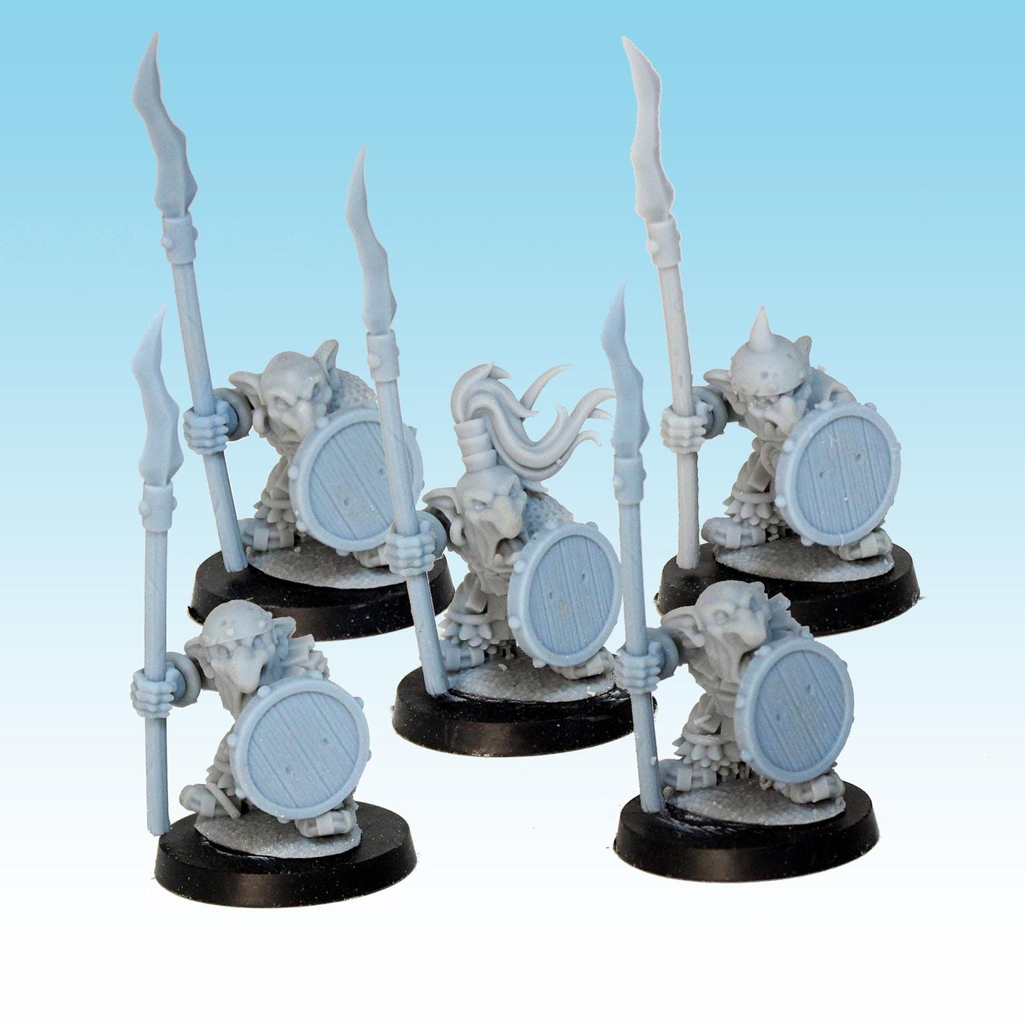 Goblin Warriors, Fantasy Skirmish Miniatures by MoM Miniatures, perfect for Fantasy Wargames and RPGs