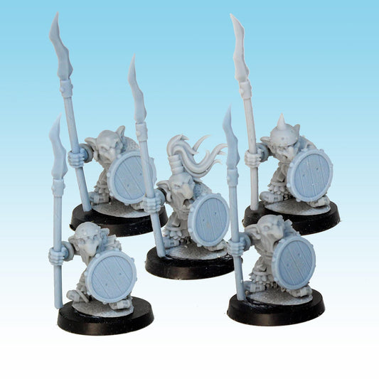 Goblin Warriors, Fantasy Skirmish Miniatures by MoM Miniatures, perfect for Fantasy Wargames and RPGs