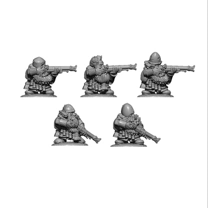 Dwarves with Arquebuses, Fantasy Skirmish Miniatures by MoM Miniatures, perfect for Fantasy Wargames and RPGs