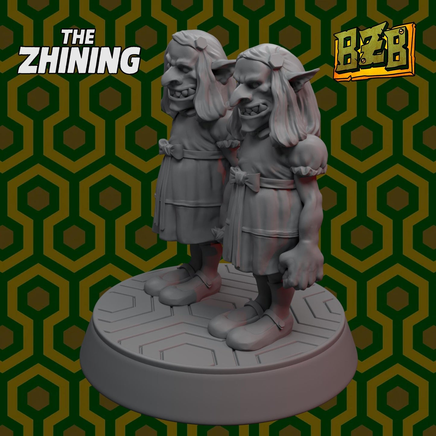 Twins, The Zhining, Movie-inspired Orkish Menace Sculpted by Big Zkreen Boyz, Grimdark Compatible, Scaled for Sci-Fi Miniature Wargames