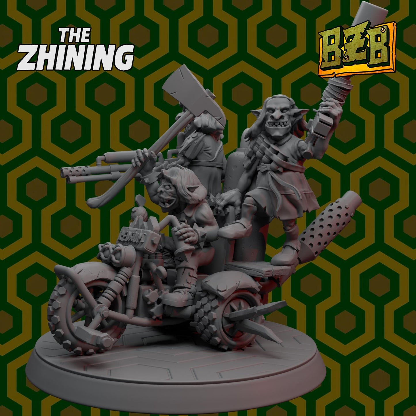 Trio Overlook, The Zhining, Movie-inspired Orkish Menace Sculpted by Big Zkreen Boyz, Grimdark Compatible, Scaled for Sci-Fi Wargames
