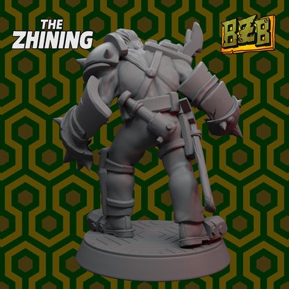 Ork Torrance Armored, The Zhining, Movie-inspired Orkish Menace Sculpted by Big Zkreen Boyz, Grimdark Compatible, Scaled for Sci-Fi Wargames