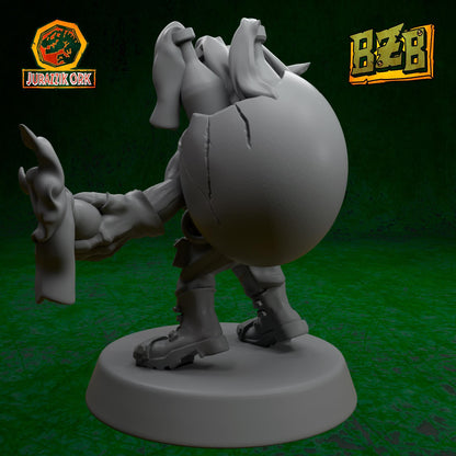 Goblin Molotov, Jurazzik Ork, Movie-inspired Orkish Menace Sculpted by Big Zkreen Boyz, Grimdark Compatible, Scaled for Sci-Fi Wargames