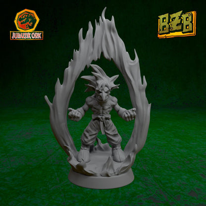 Gorku the Goblin, Jurazzik Ork, Movie-inspired Orkish Menace Sculpted by Big Zkreen Boyz, Grimdark Compatible, Scaled for Sci-Fi Wargames