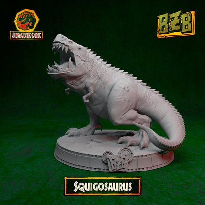 Squigosaurus, Jurazzik Ork, Movie-inspired Orkish Menace Sculpted by Big Zkreen Boyz, Grimdark Compatible, Scaled for Sci-Fi Wargames