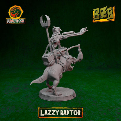 Lazzy Squigoraptor, Jurazzik Ork, Movie-inspired Orkish Menace Sculpted by Big Zkreen Boyz, Grimdark Compatible, Scaled for Sci-Fi Wargames