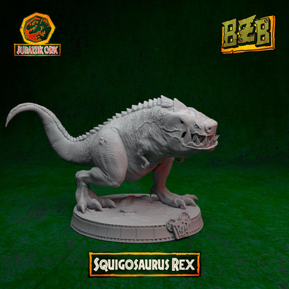 Squigosaurus, Jurazzik Ork, Movie-inspired Orkish Menace Sculpted by Big Zkreen Boyz, Grimdark Compatible, Scaled for Sci-Fi Wargames