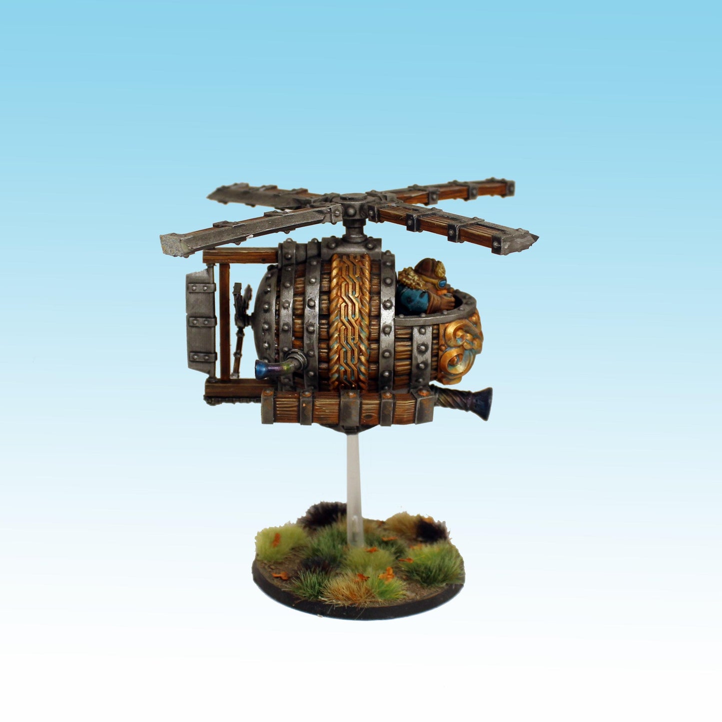 Dwarf Barrelflyer, Fantasy Skirmish Miniatures by MoM Miniatures, perfect for Fantasy Wargames and RPGs