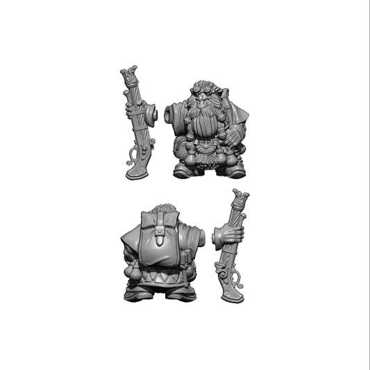 Dwarf Engineer, Fantasy Skirmish Miniatures by MoM Miniatures, perfect for Fantasy Wargames and RPGs