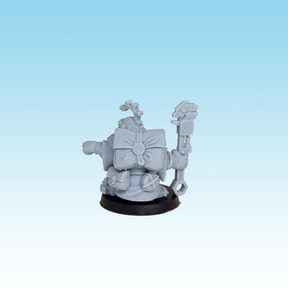 Dwarf Engineer Mask and Spanner, Fantasy Skirmish Miniatures by MoM Miniatures, perfect for Fantasy Wargames and RPGs