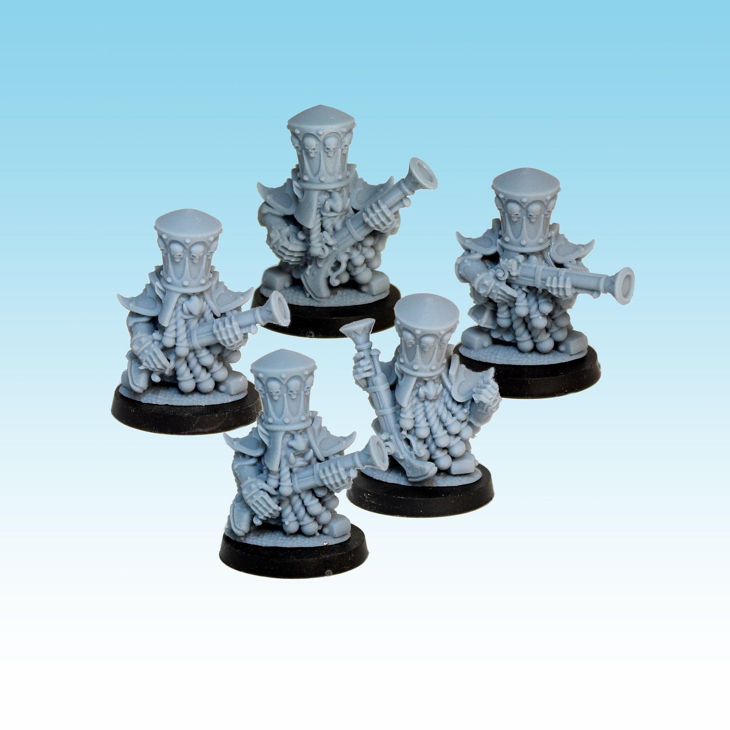 Infernal Dwarf Arquebusiers, Fantasy Skirmish Miniatures by MoM Miniatures, perfect for Fantasy Wargames and RPGs