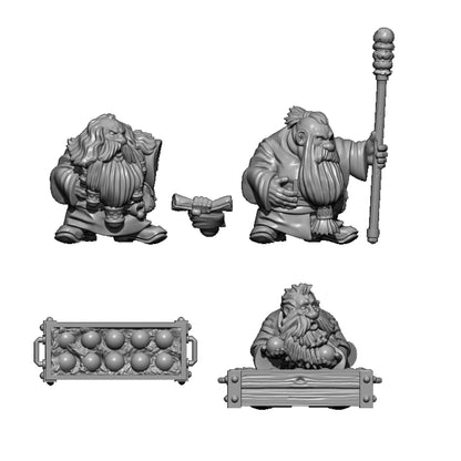Dwarf Organ Cannon, Fantasy Skirmish Miniatures by MoM Miniatures, perfect for Fantasy Wargames and RPGs