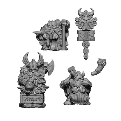 Dwarven White Beards, Fantasy Skirmish Miniatures by MoM Miniatures, perfect for Fantasy Wargames and RPGs