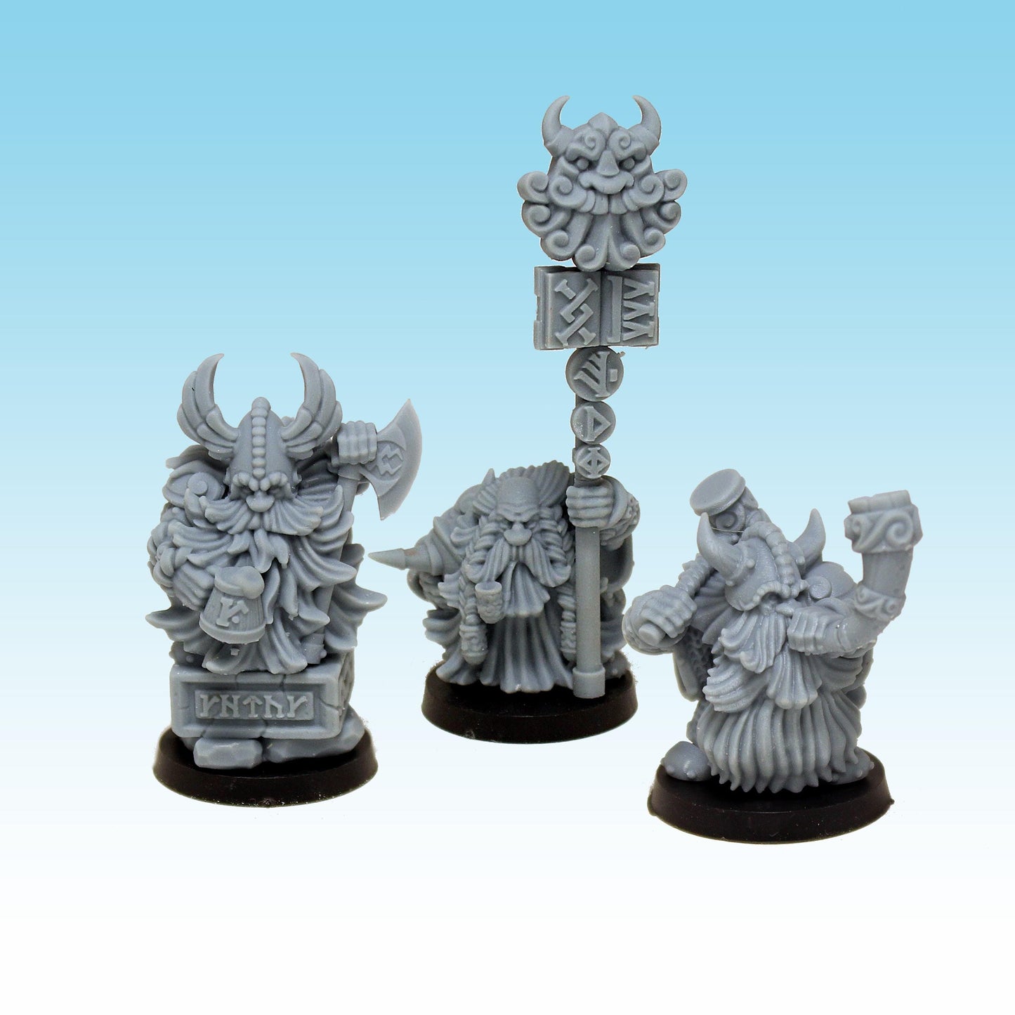 Dwarven White Beards, Fantasy Skirmish Miniatures by MoM Miniatures, perfect for Fantasy Wargames and RPGs
