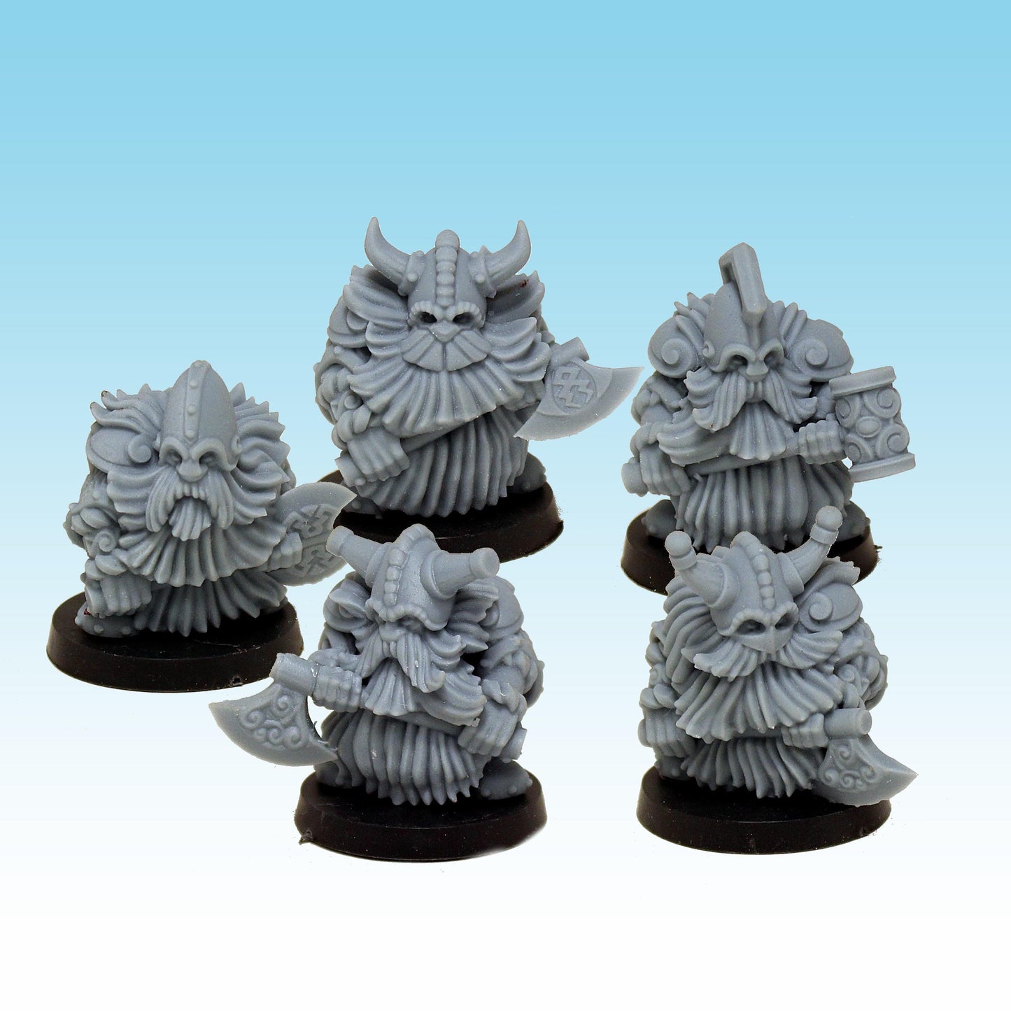 Dwarven White Beards, Fantasy Skirmish Miniatures by MoM Miniatures, perfect for Fantasy Wargames and RPGs