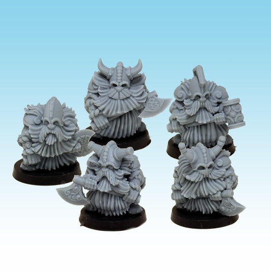 Dwarven White Beards, Fantasy Skirmish Miniatures by MoM Miniatures, perfect for Fantasy Wargames and RPGs