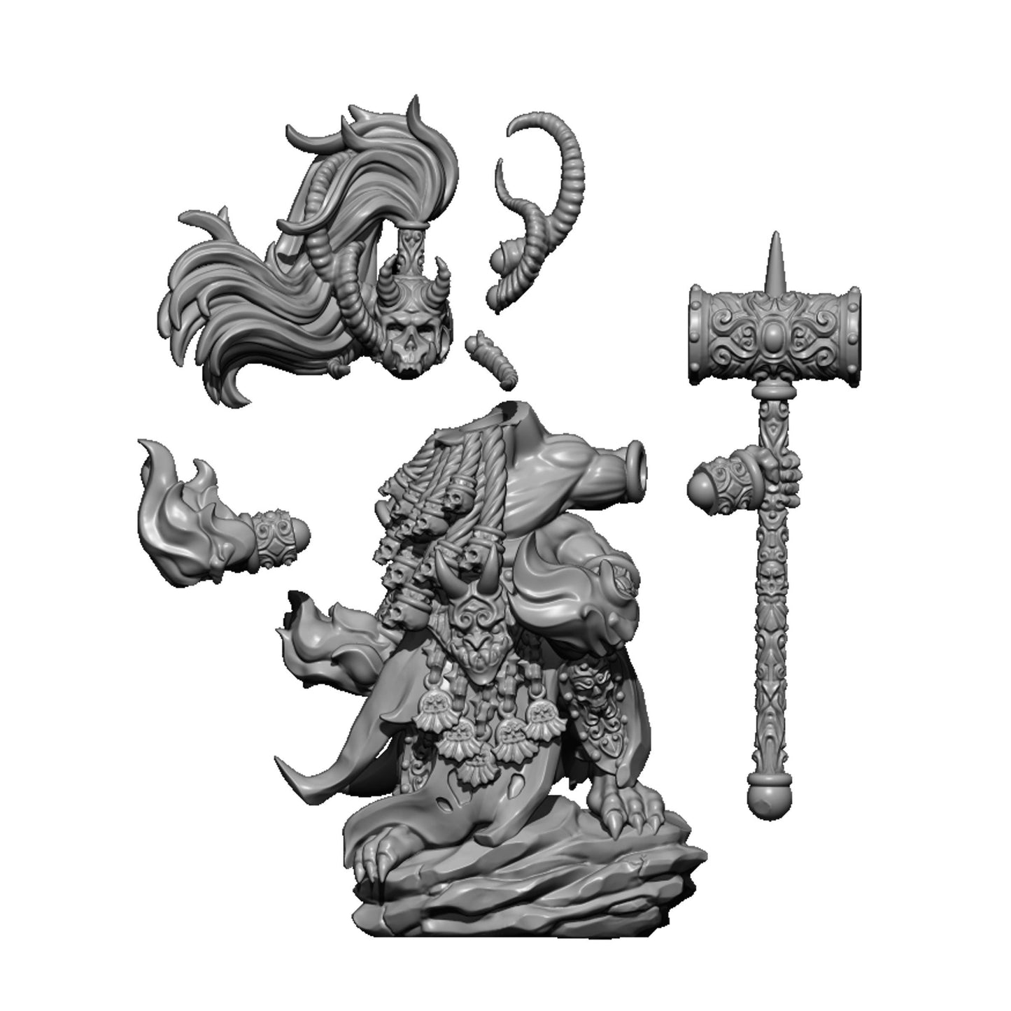 Titan of Fire, Fantasy Skirmish Miniatures by MoM Miniatures, perfect for Fantasy Wargames and RPGs