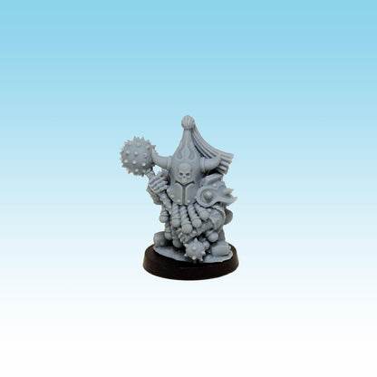Infernal Dwarf Guards with Mace, Fantasy Skirmish Miniatures by MoM Miniatures, perfect for Fantasy Wargames and RPGs