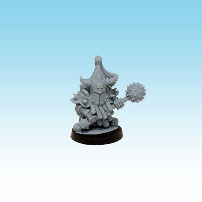 Infernal Dwarf Guards with Mace, Fantasy Skirmish Miniatures by MoM Miniatures, perfect for Fantasy Wargames and RPGs