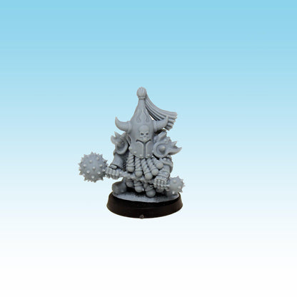 Infernal Dwarf Guards with Mace, Fantasy Skirmish Miniatures by MoM Miniatures, perfect for Fantasy Wargames and RPGs