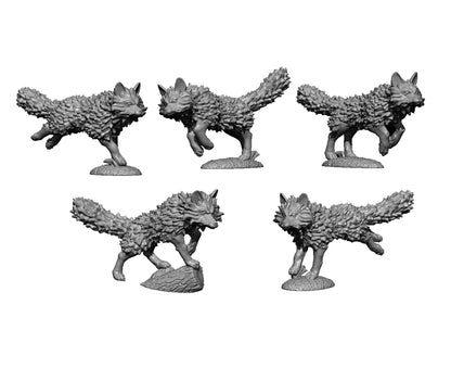 Foxes, Fantasy Skirmish Miniatures by MoM Miniatures, perfect for Fantasy Wargames and RPGs