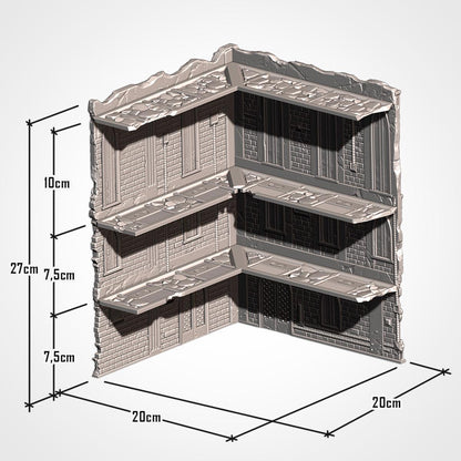 Modular CATHEDRAL RUINS UKTC Compatible set Txarli Factory Ruined Building Terrain Cityscape Set, Perfect for Tabletop Wargames