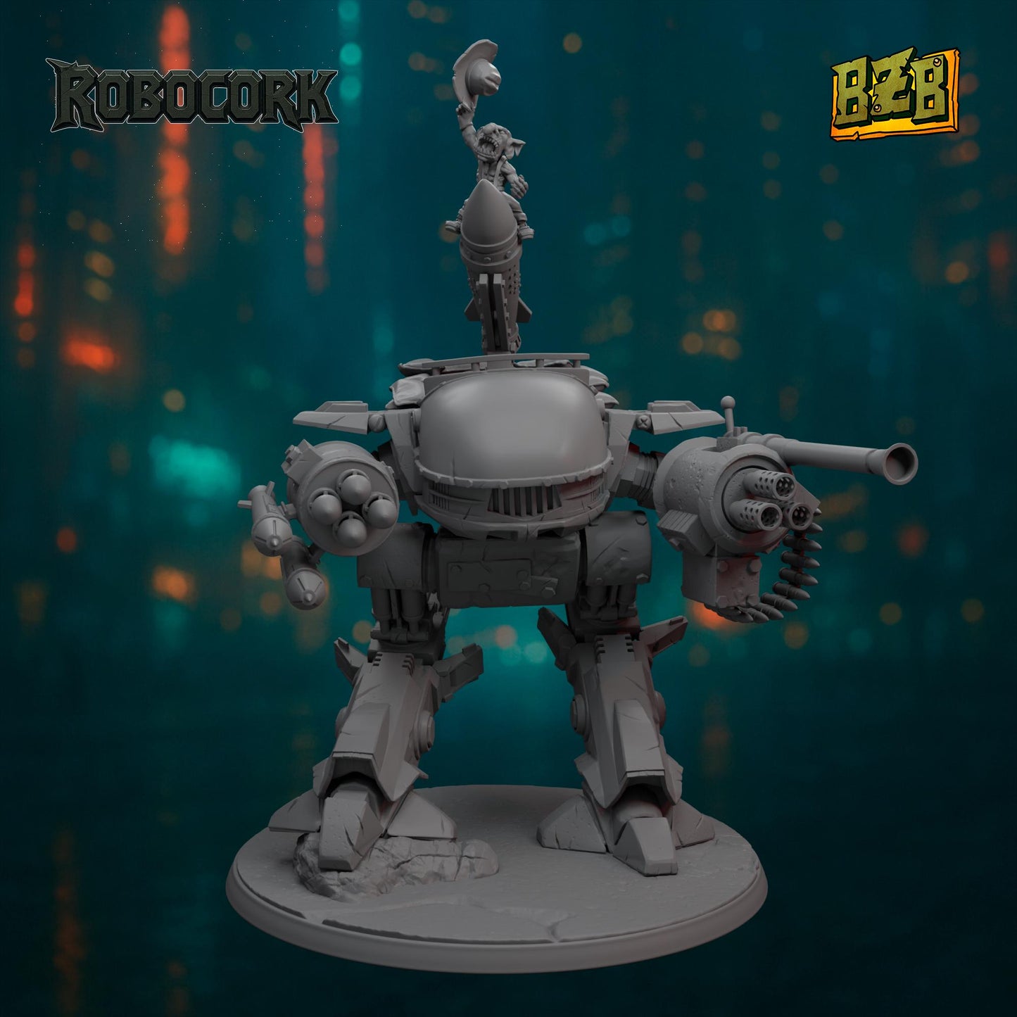 Bad Robot, ROBOCORK, Movie-inspired Orkish Menace Sculpted by Big Zkreen Boyz, Grimdark Compatible, Scaled for Sci-Fi Wargames