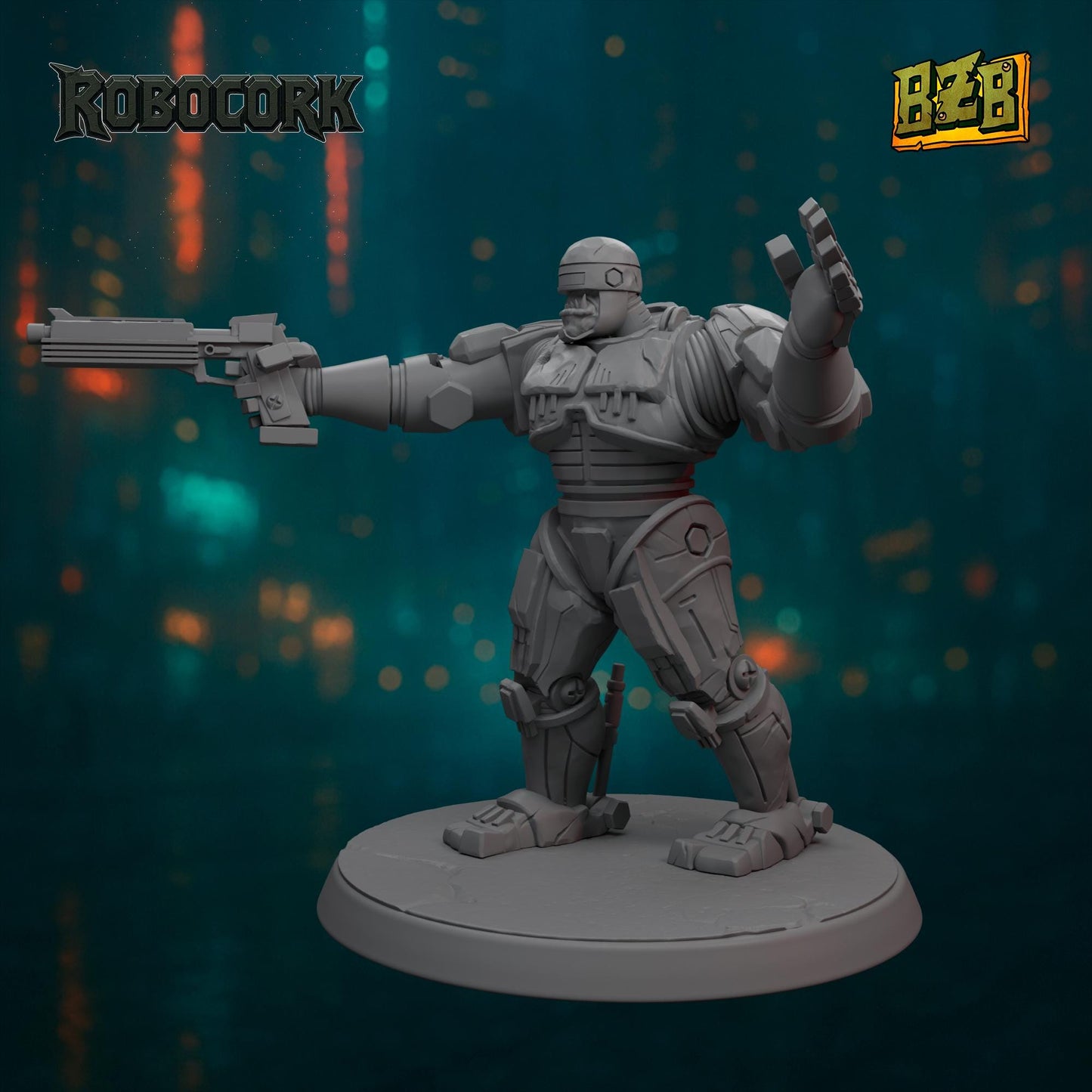 RobocOrk, ROBOCORK, Movie-inspired Orkish Menace Sculpted by Big Zkreen Boyz, Grimdark Compatible, Scaled for Sci-Fi Wargames