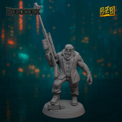 The Gang, ROBOCORK, Movie-inspired Orkish Menace Sculpted by Big Zkreen Boyz, Grimdark Compatible, Scaled for Sci-Fi Wargames