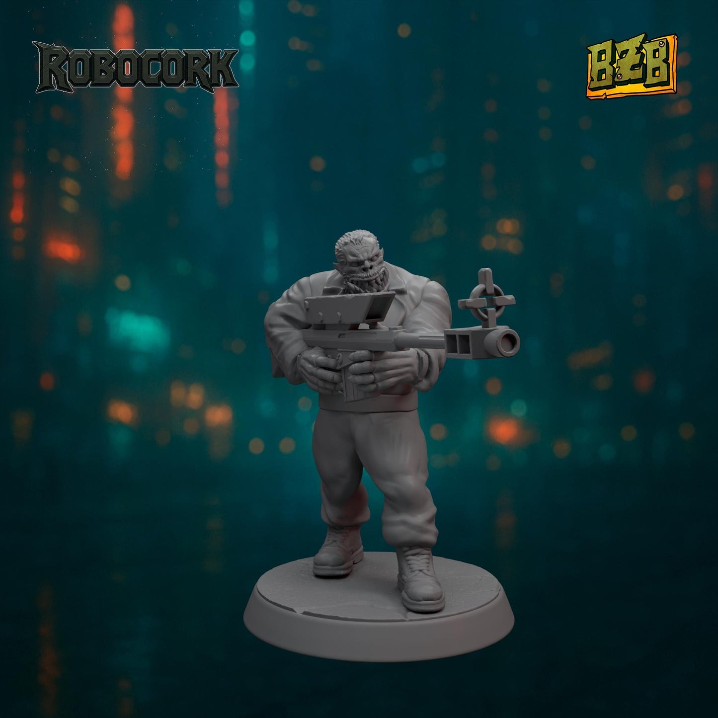 The Gang, ROBOCORK, Movie-inspired Orkish Menace Sculpted by Big Zkreen Boyz, Grimdark Compatible, Scaled for Sci-Fi Wargames