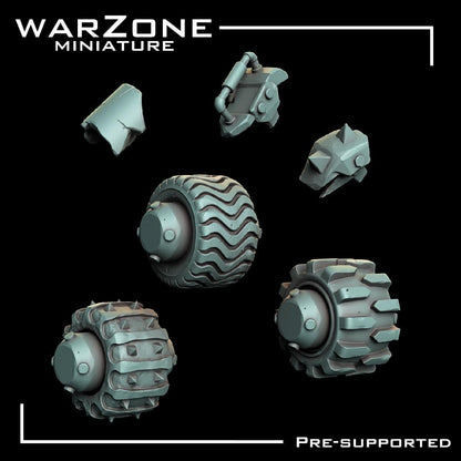 Orkaz vehicle / Ork Rustroller, Grimdark Orkish Menace Sculpted by WarZone Miniature, Scaled for Sci-Fi Miniature Wargames