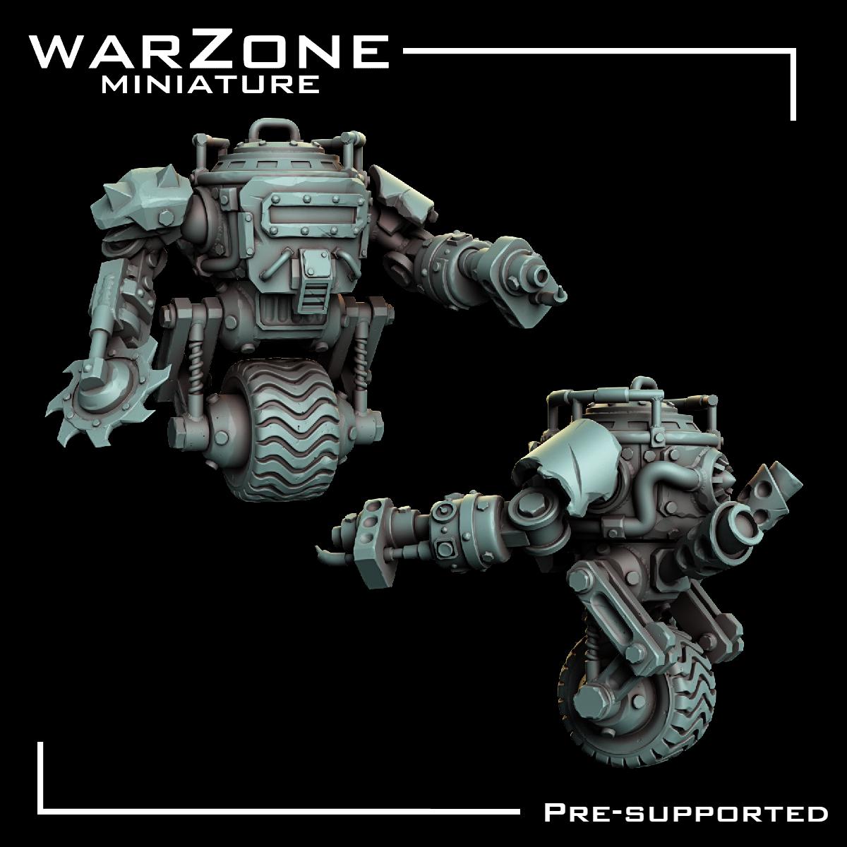 Orkaz vehicle / Ork Rustroller, Grimdark Orkish Menace Sculpted by WarZone Miniature, Scaled for Sci-Fi Miniature Wargames