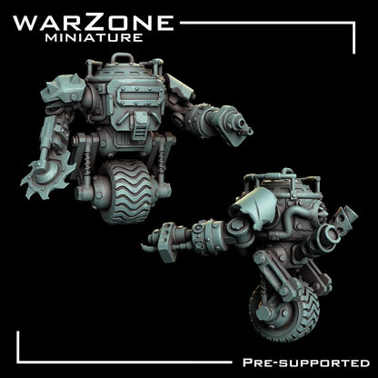 Orkaz vehicle / Ork Rustroller, Grimdark Orkish Menace Sculpted by WarZone Miniature, Scaled for Sci-Fi Miniature Wargames