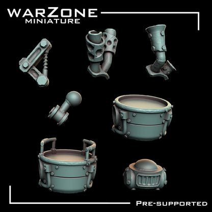 Orkaz vehicle / Ork Rustroller, Grimdark Orkish Menace Sculpted by WarZone Miniature, Scaled for Sci-Fi Miniature Wargames