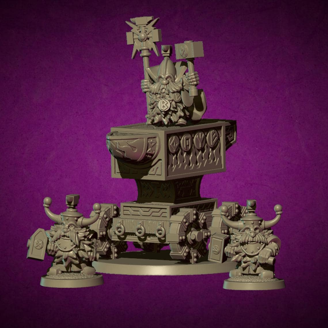 Dwarven Anvil, Fantasy Skirmish Miniatures by MoM Miniatures, perfect for Fantasy Wargames and RPGs